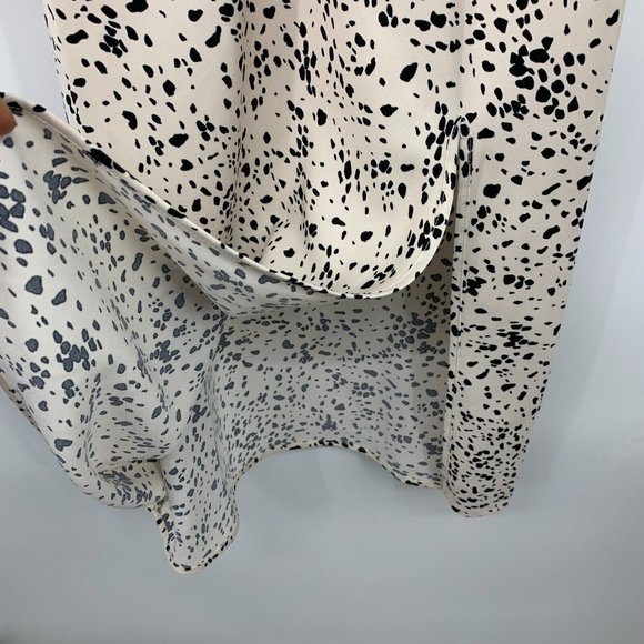 A New Day Slip Dress Leopard Print Cami Lace Trim Midi Slit NWT - Picture 7 of 11